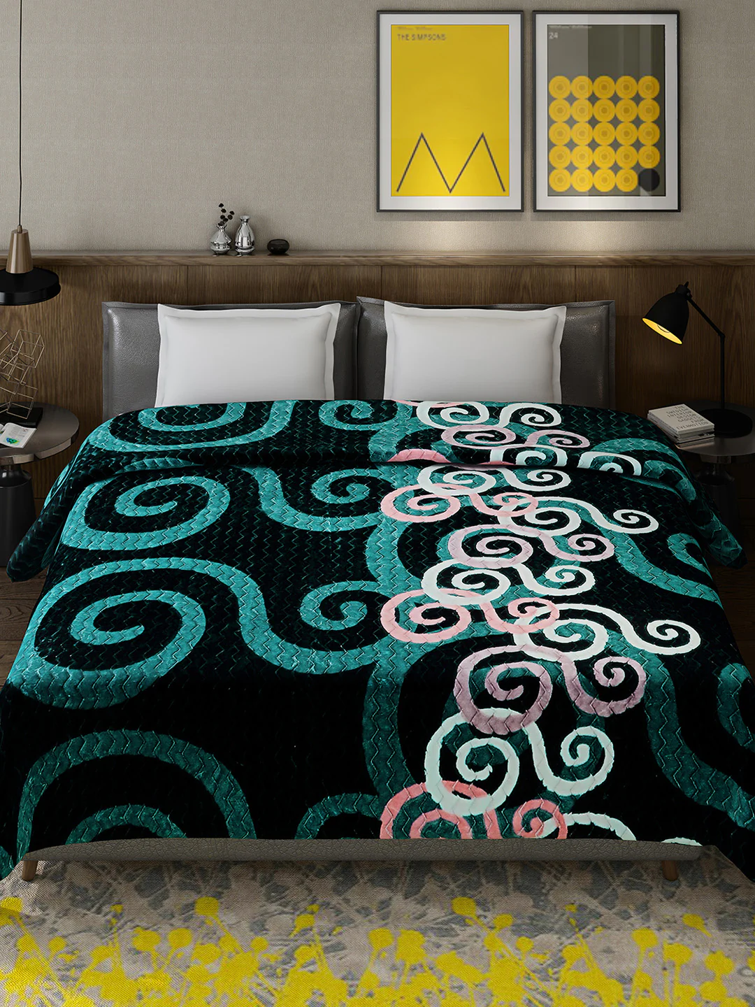 Printed Double Bed 795 GSM Blanket Waverly 2 Ply (Weight 4.2 kg) - Image 3