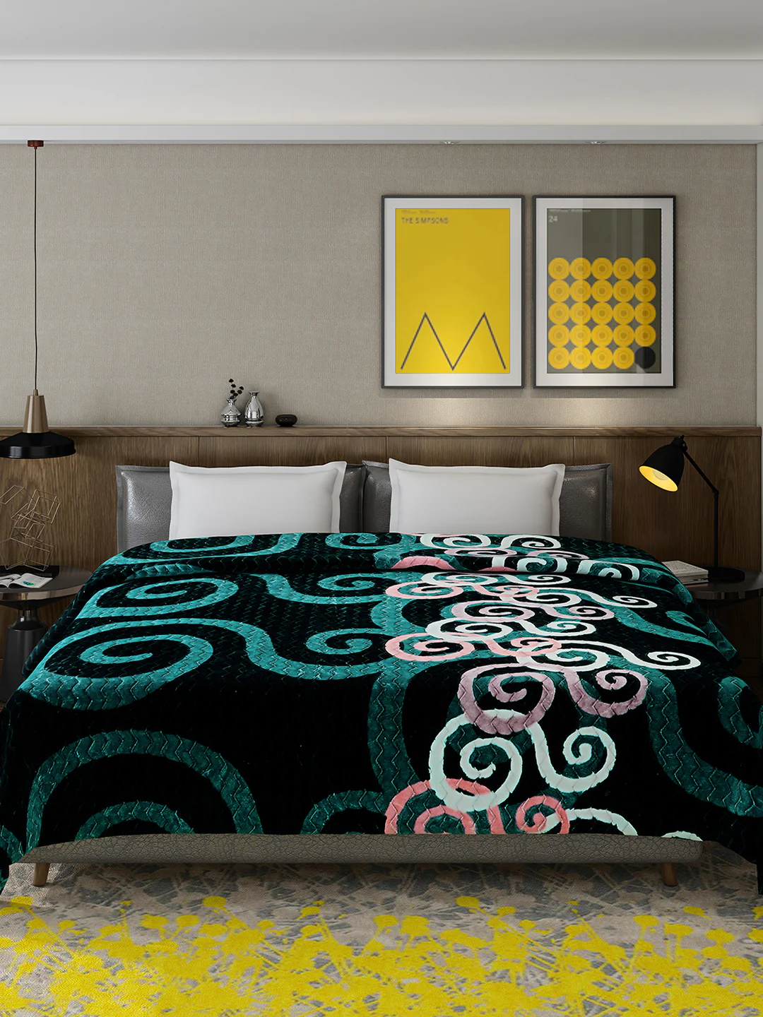 Printed Double Bed 795 GSM Blanket Waverly 2 Ply (Weight 4.2 kg) - Image 4
