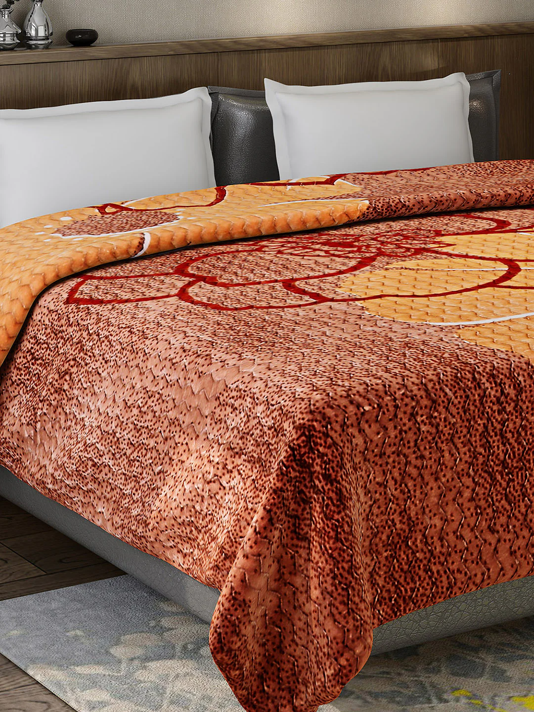 Printed Double Bed 795 GSM Blanket Waverly 2 Ply (Weight 4.2 kg)