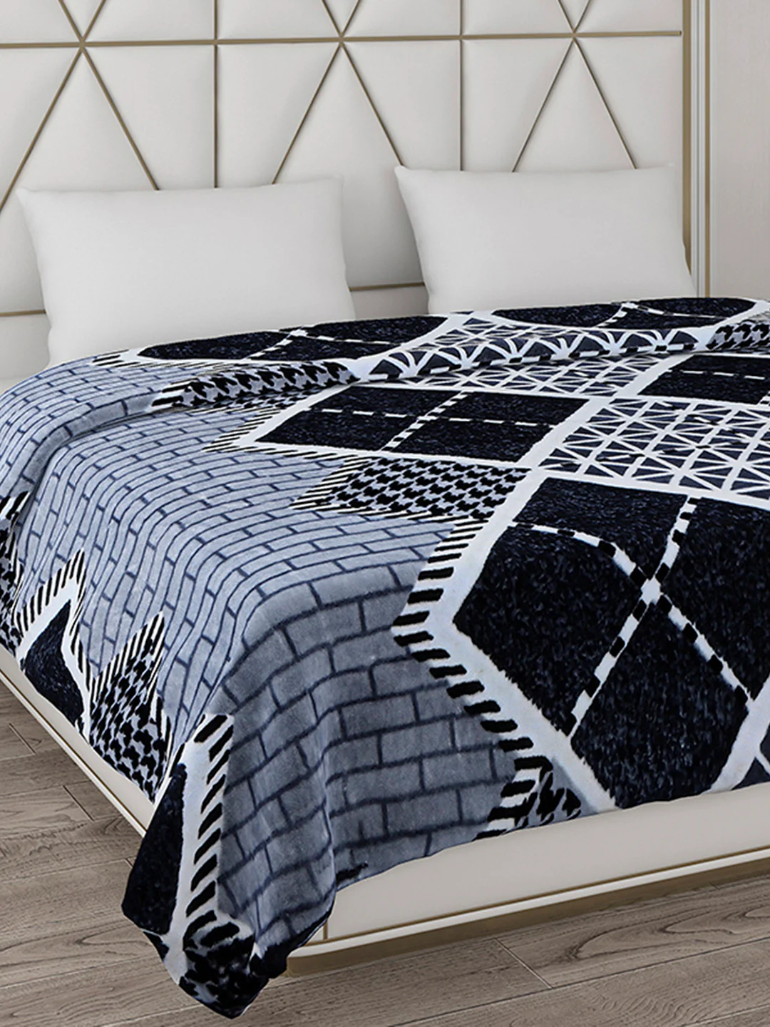 Printed Double Bed 800 GSM Blanket Bolt 1 Ply (Weight 4.3 kg)
