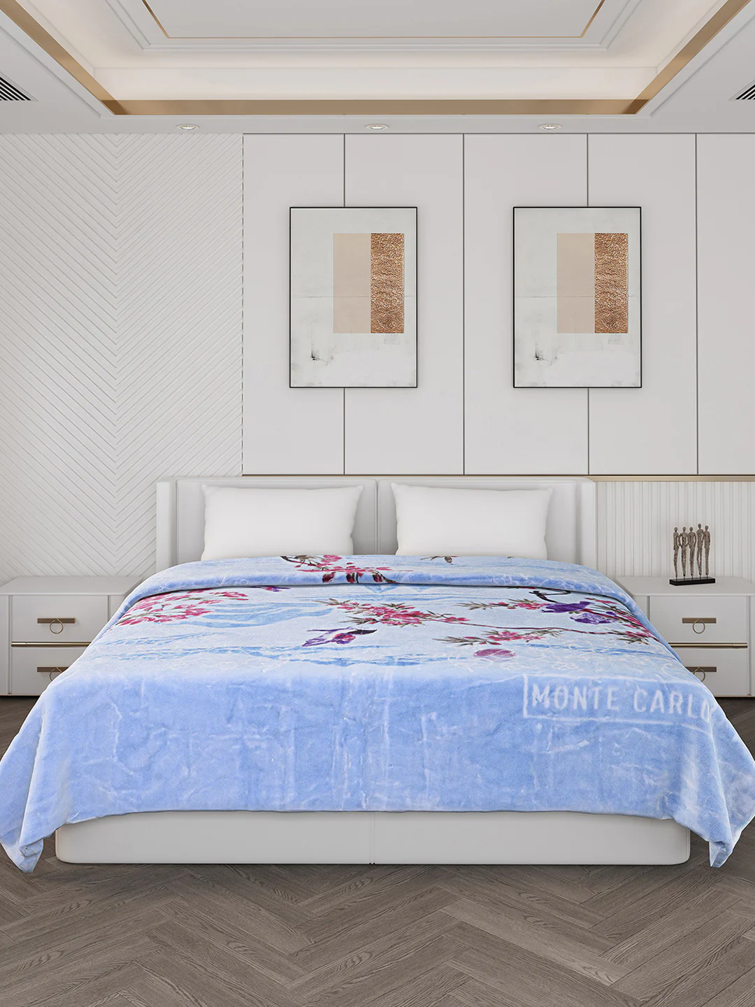 Printed Double Bed 850 GSM Blanket for Heavy Winter -2 Ply (Weight 4.7 kg) - Image 3