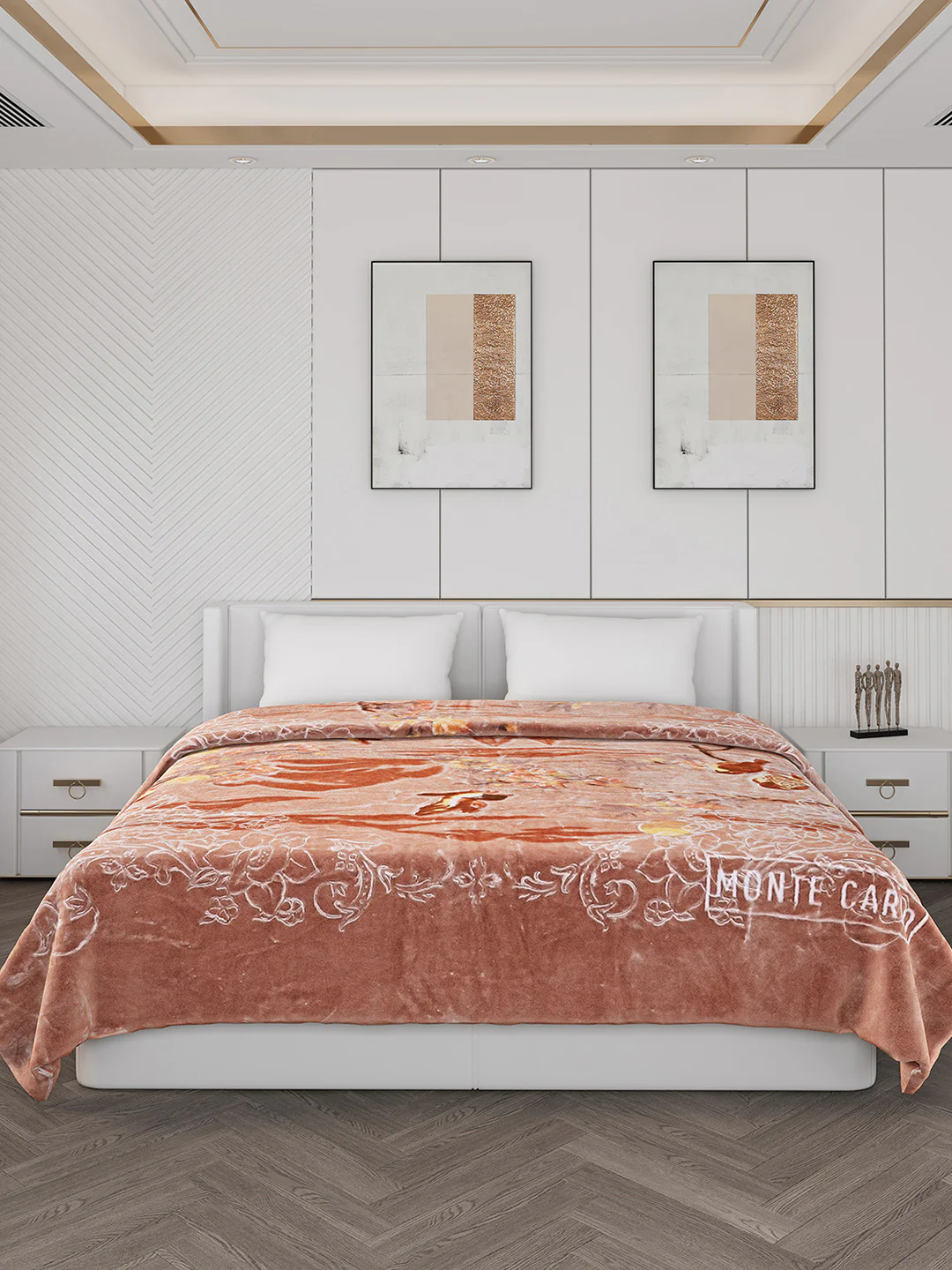 Printed Double Bed 850 GSM Blanket for Heavy Winter -2 Ply (Weight 4.7 kg) - Image 3