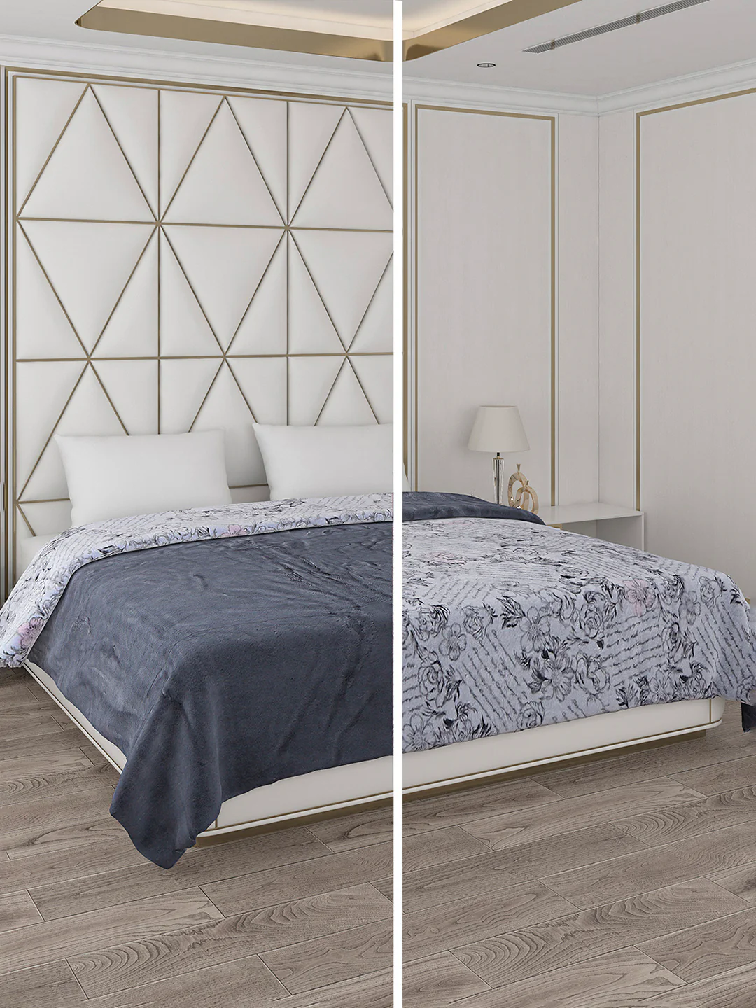 Printed Double Bed Blanket for Heavy Winter -2 Ply - Image 2