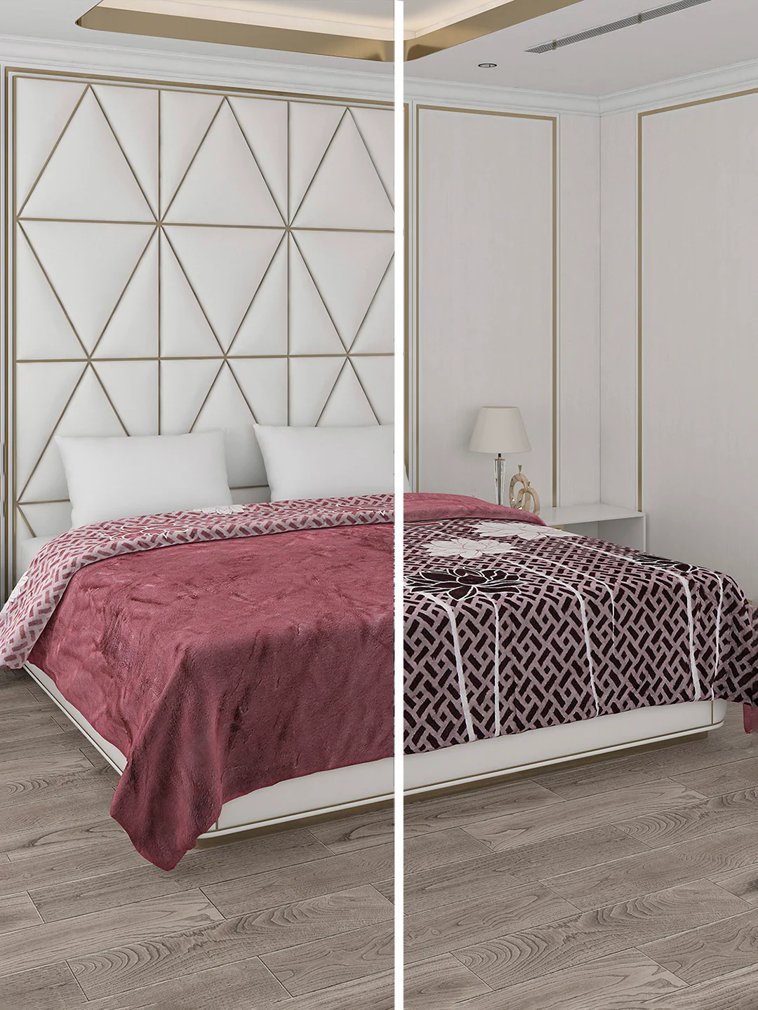 Printed Double Bed Blanket for Heavy Winter -2 Ply - Image 2