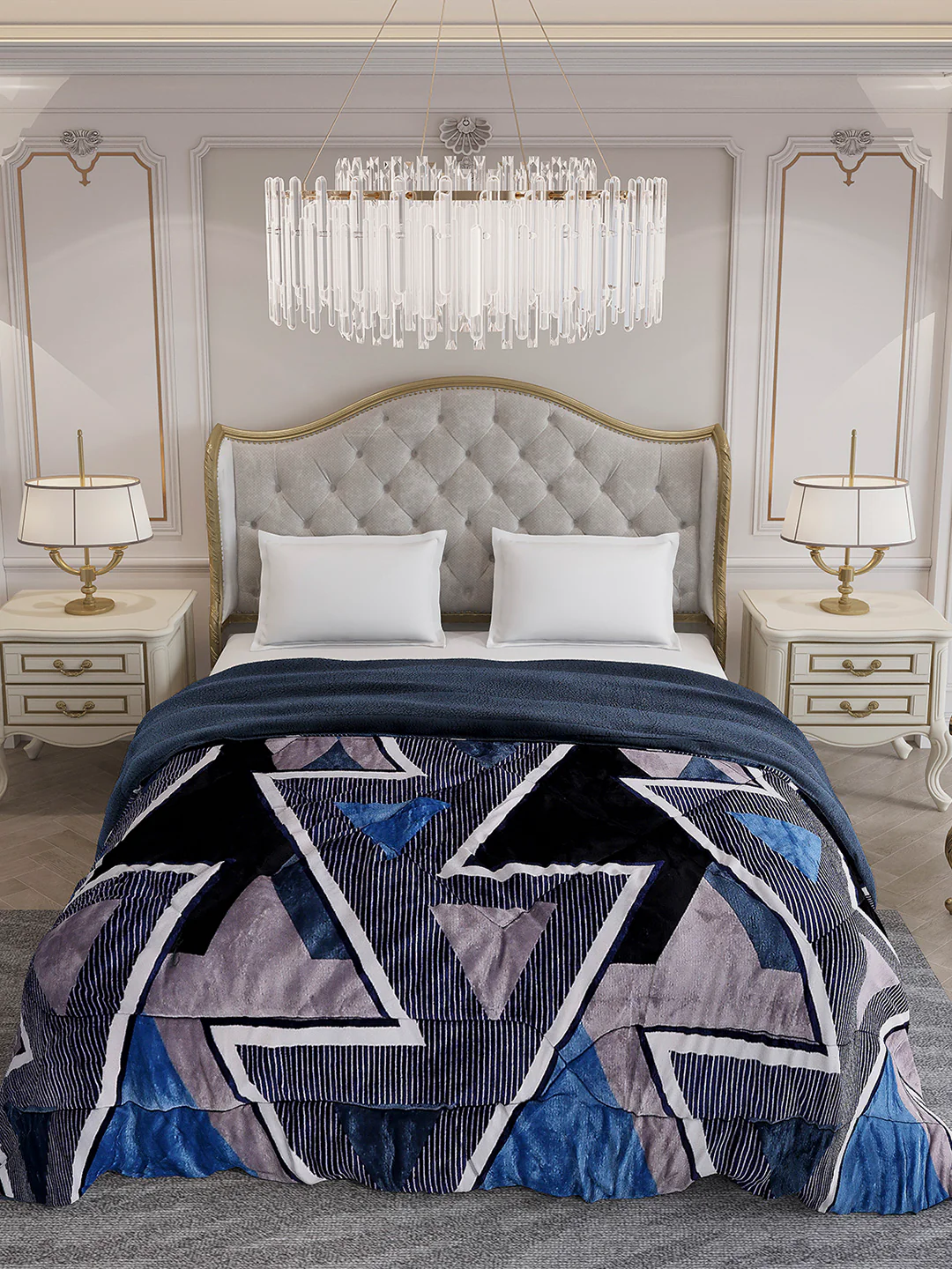 Printed Double Bed 852 GSM Comforter for Winter - (Altroz) - Image 3