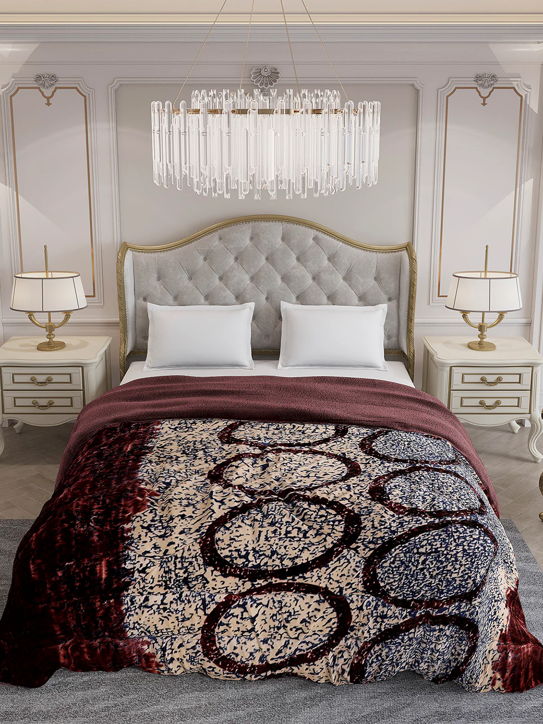 Printed Double Bed 852 GSM Comforter for Winter - (Altroz) - Image 3