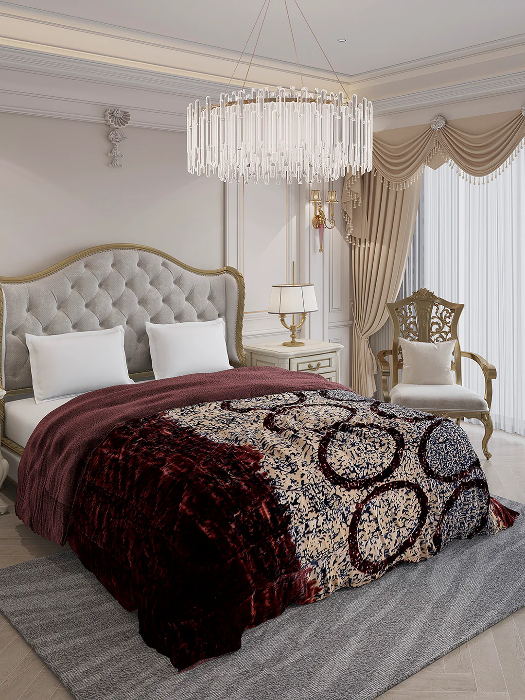 Printed Double Bed 852 GSM Comforter for Winter - (Altroz) - Image 4