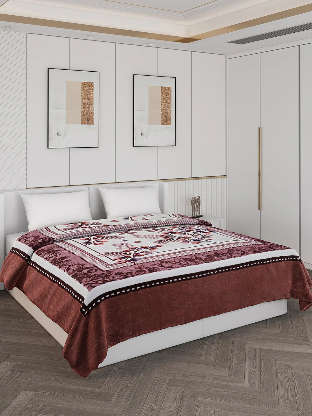 Printed Double Bed 900 GSM Blanket for Heavy Winter -1 Ply (Weight 4.9 kg)