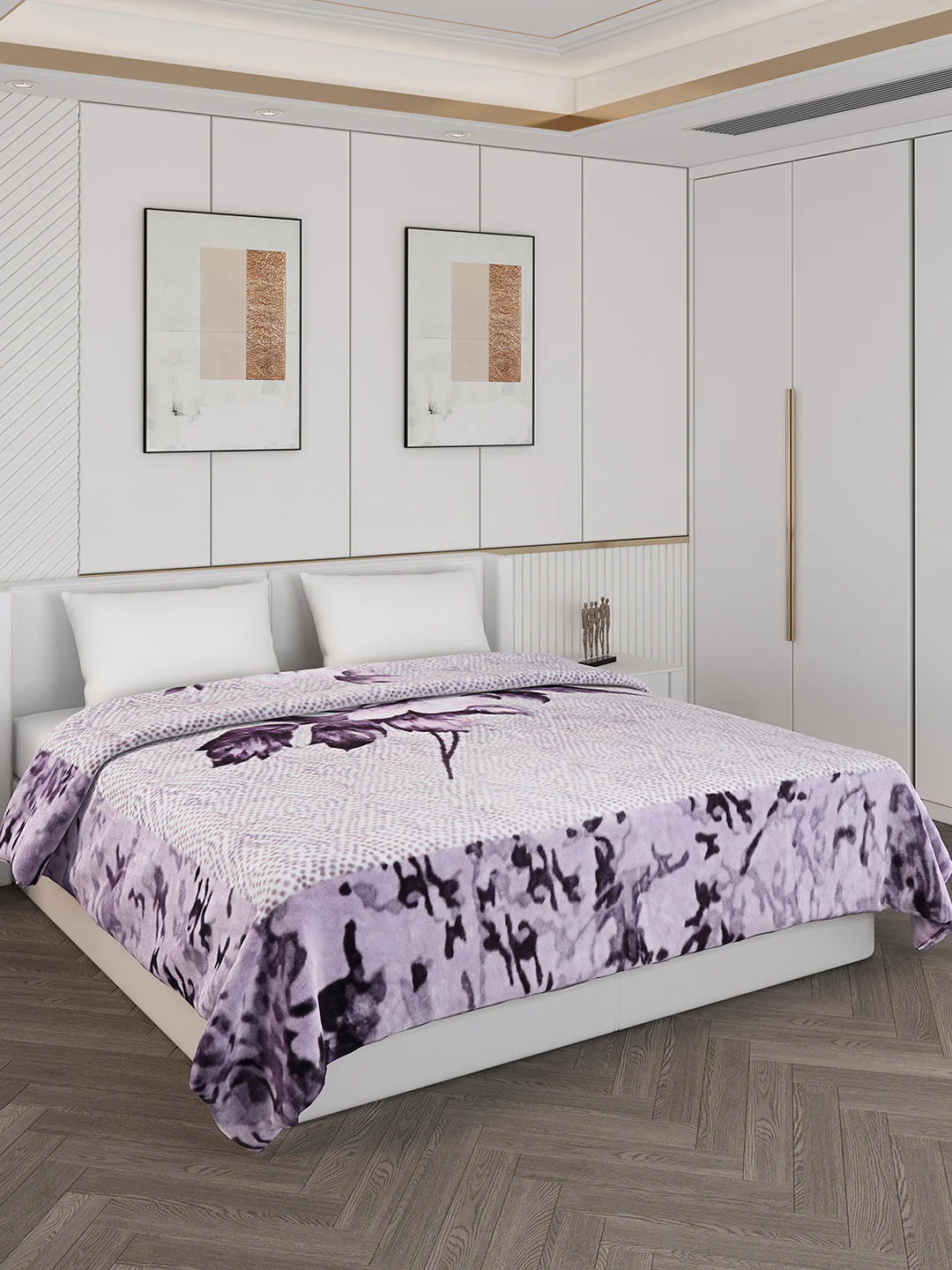 Printed Double Bed 900 GSM Blanket for Heavy Winter -1 Ply (Weight 4.9 kg)