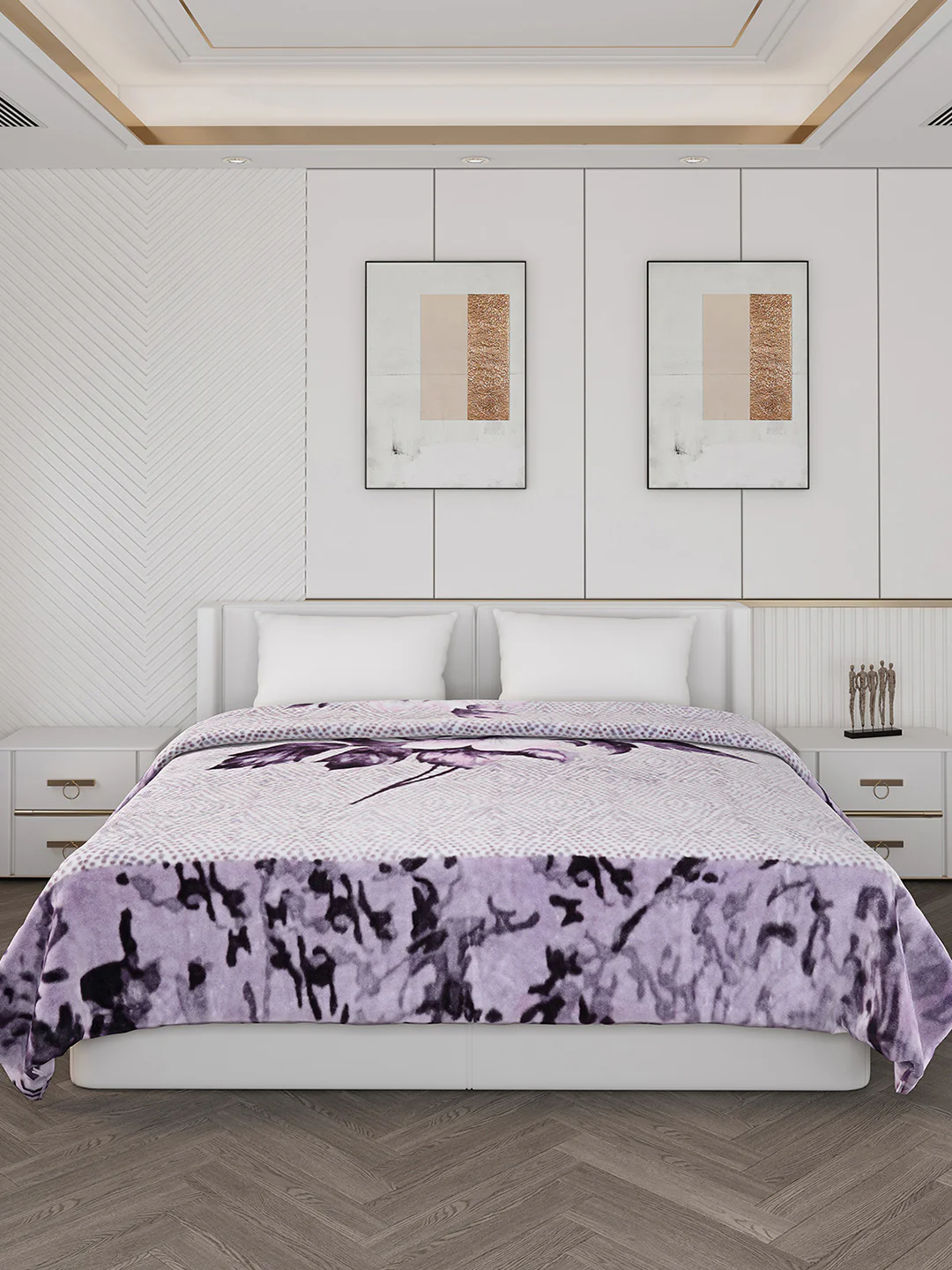 Printed Double Bed 900 GSM Blanket for Heavy Winter -1 Ply (Weight 4.9 kg) - Image 3