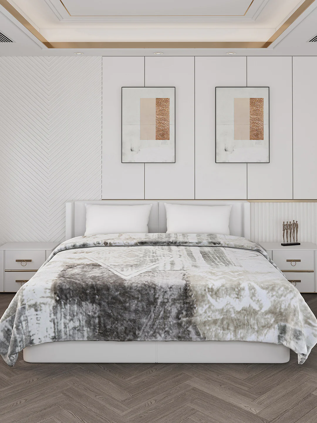 Printed Double Bed 900 GSM Blanket for Heavy Winter -1 Ply (Weight 4.9 kg) - Image 3