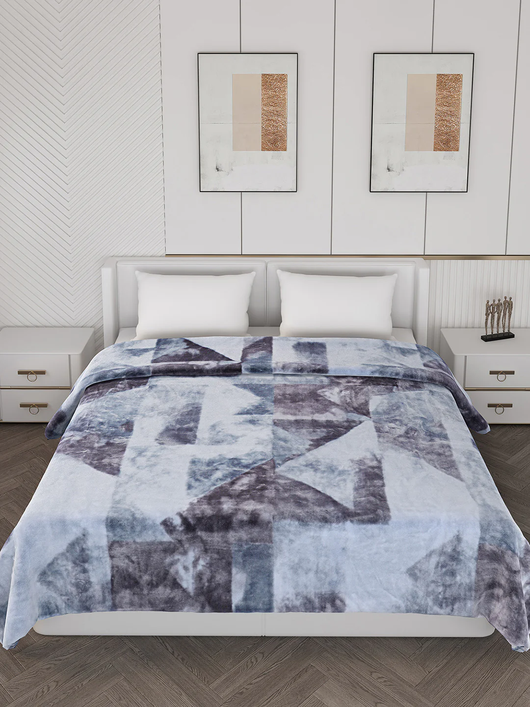 Printed Double Bed 900 GSM Blanket for Heavy Winter -1 Ply (Weight 4.9 kg) - Image 2