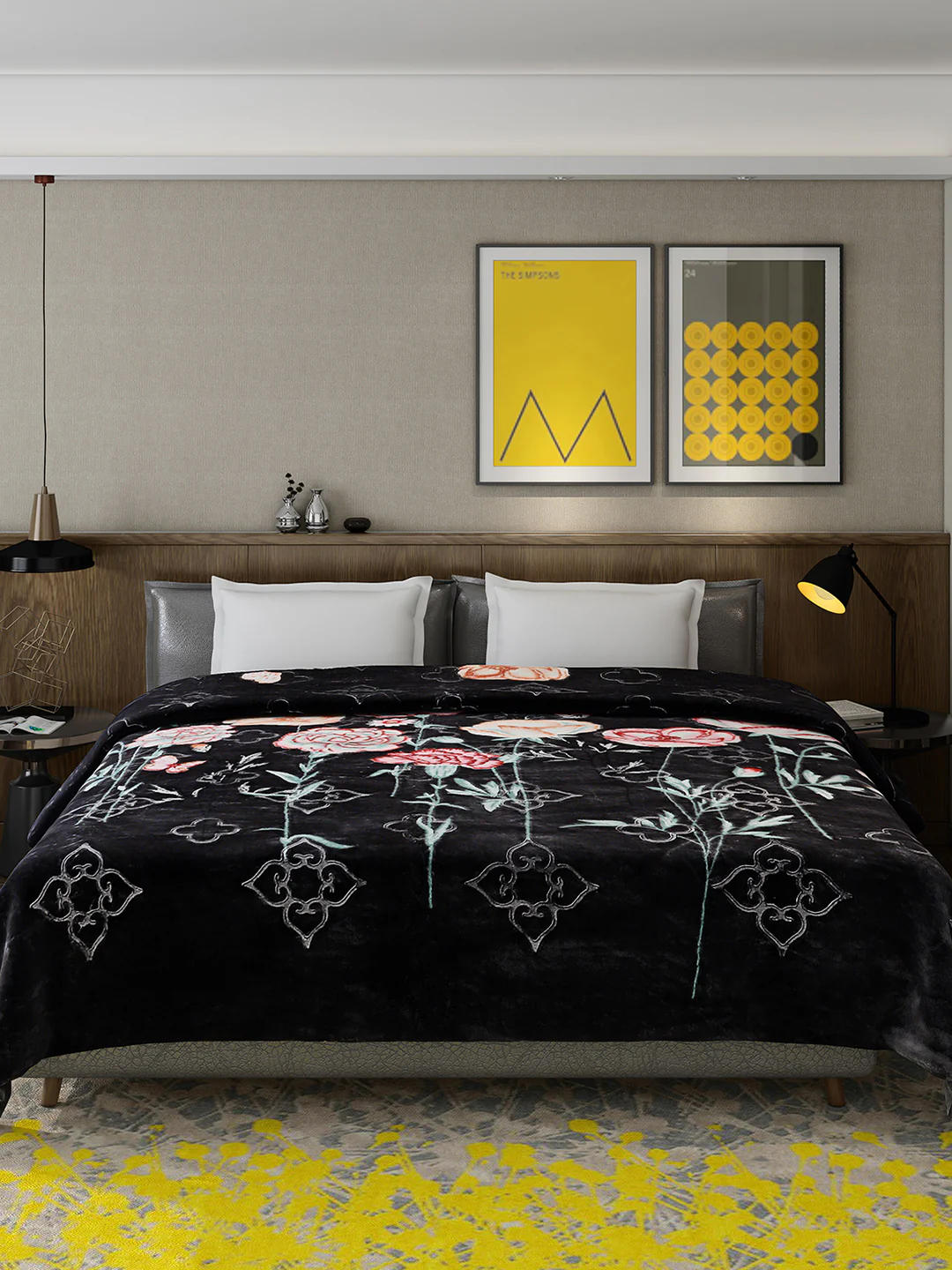 Printed Double Bed 909 GSM Blanket for Heavy Winter -2 Ply (Weight 4.8 kg) - Image 3