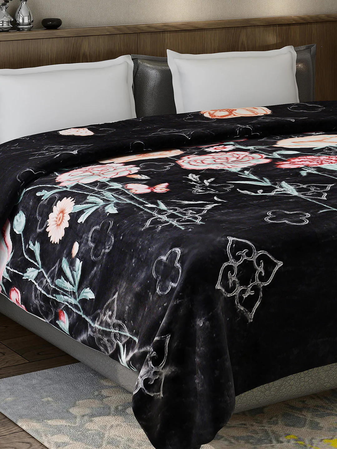Printed Double Bed 909 GSM Blanket for Heavy Winter -2 Ply (Weight 4.8 kg) - Image 4