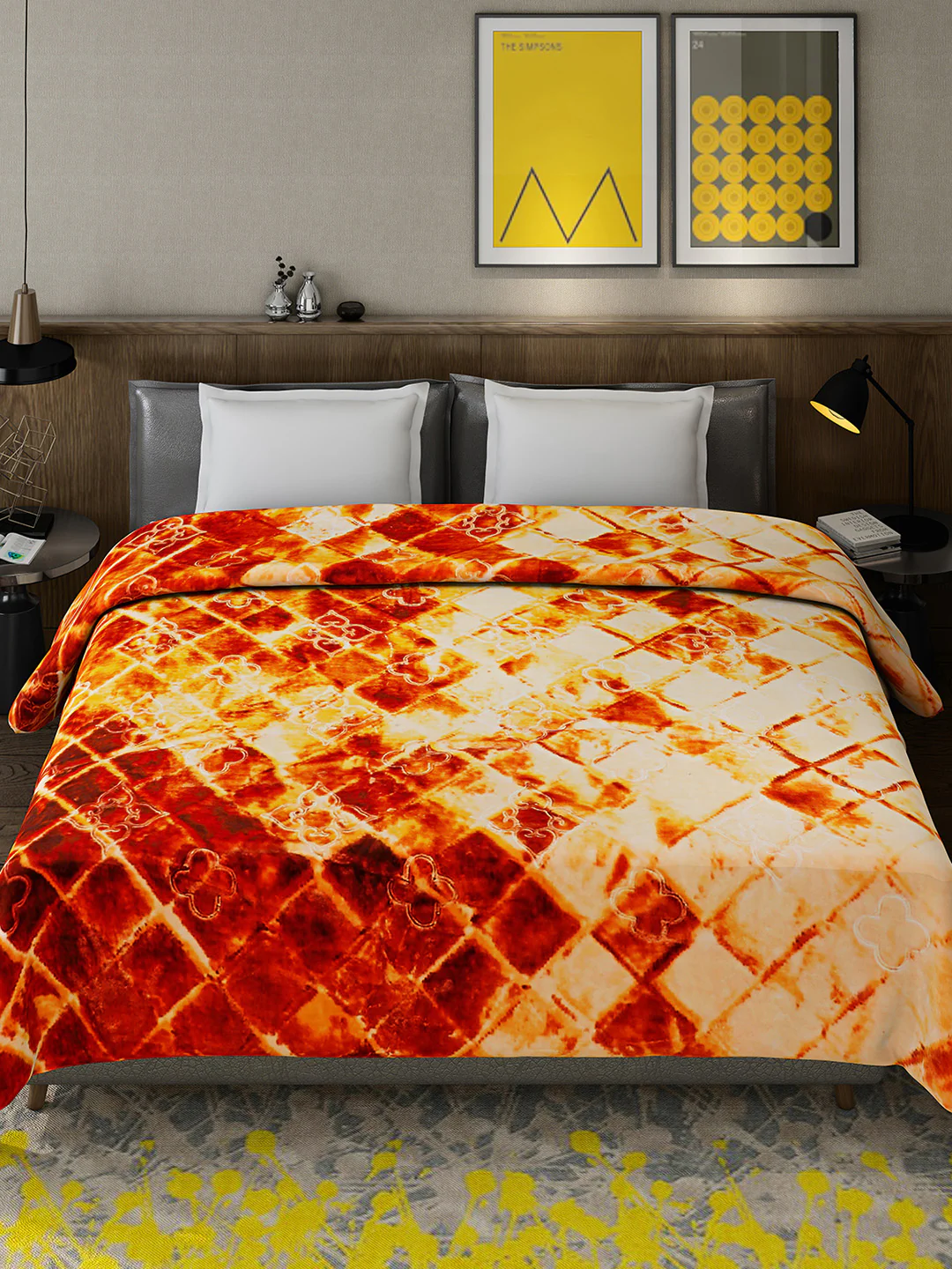 Printed Double Bed 909 GSM Blanket for Heavy Winter -2 Ply (Weight 4.8 kg) - Image 2