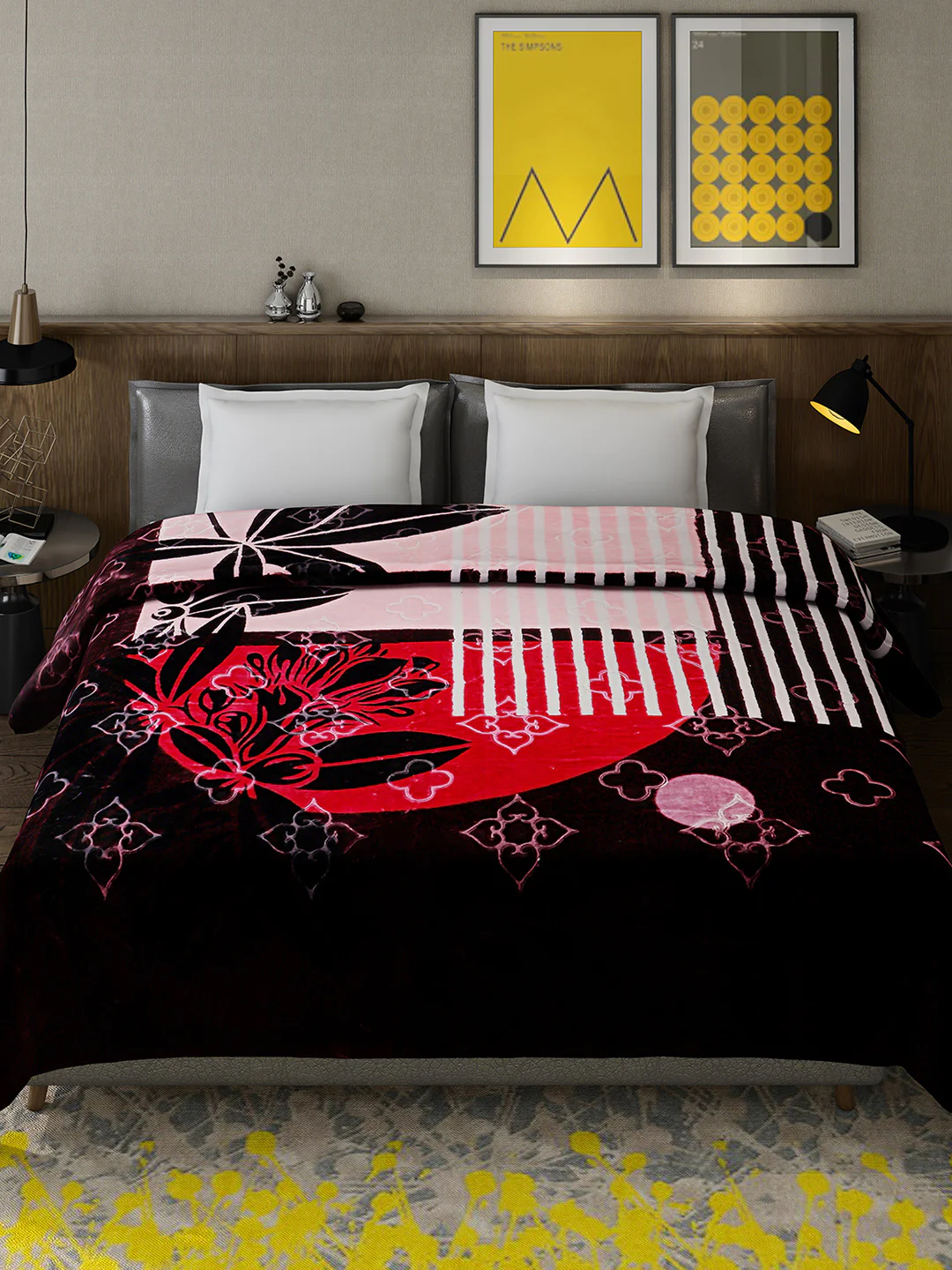 Printed Double Bed 909 GSM Blanket for Heavy Winter -2 Ply (Weight 4.8 kg) - Image 2