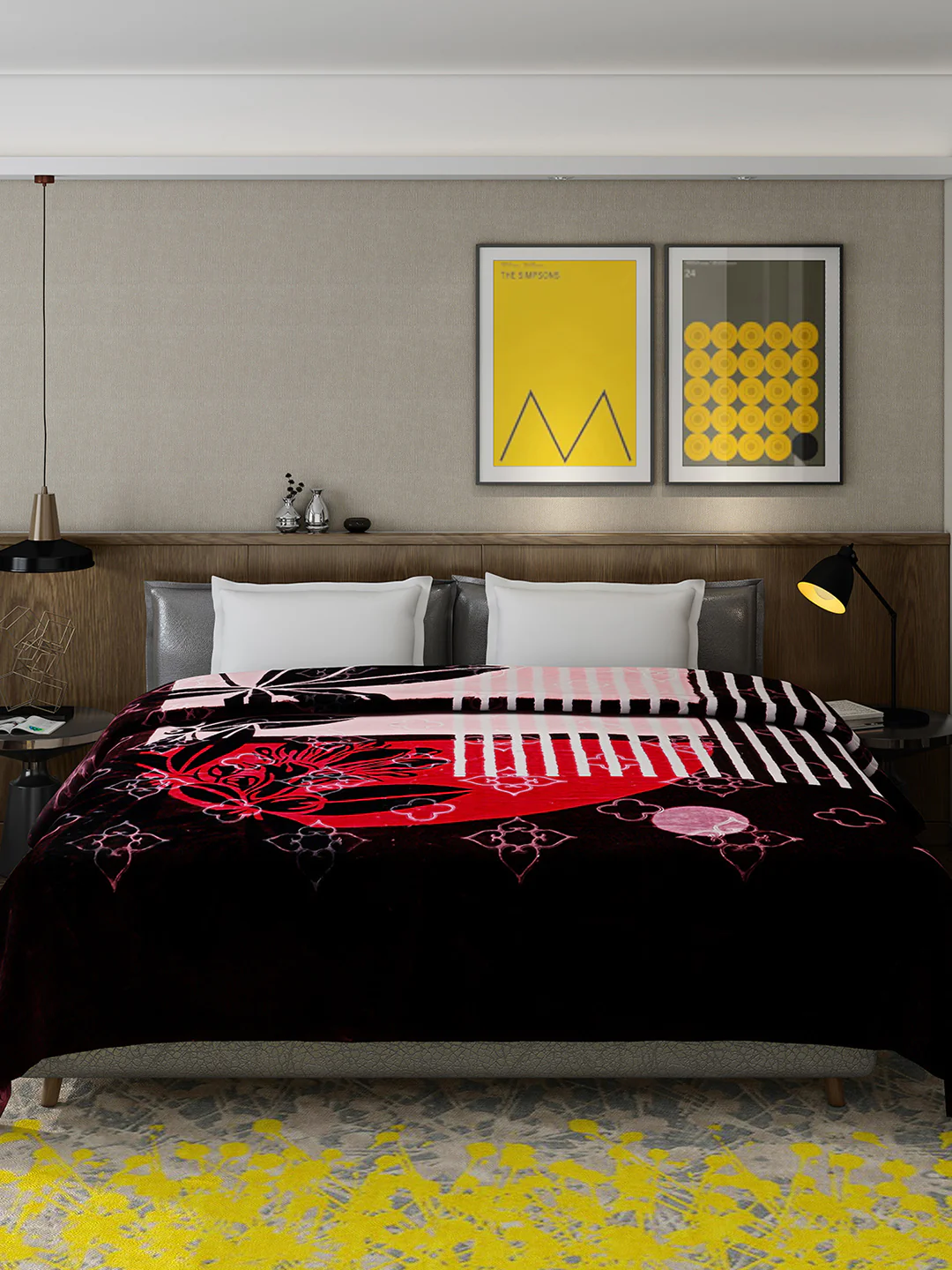 Printed Double Bed 909 GSM Blanket for Heavy Winter -2 Ply (Weight 4.8 kg) - Image 3