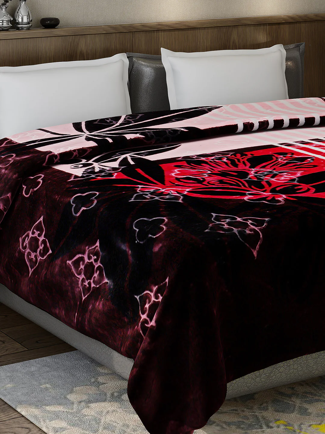 Printed Double Bed 909 GSM Blanket for Heavy Winter -2 Ply (Weight 4.8 kg) - Image 4