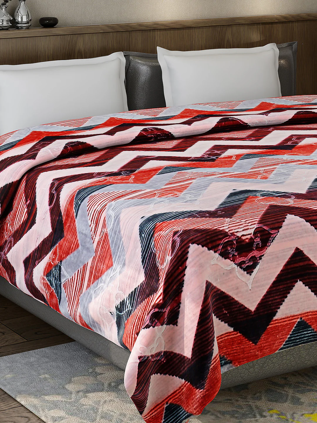 Printed Double Bed 909 GSM Blanket for Heavy Winter -2 Ply (Weight 4.8 kg) - Image 4