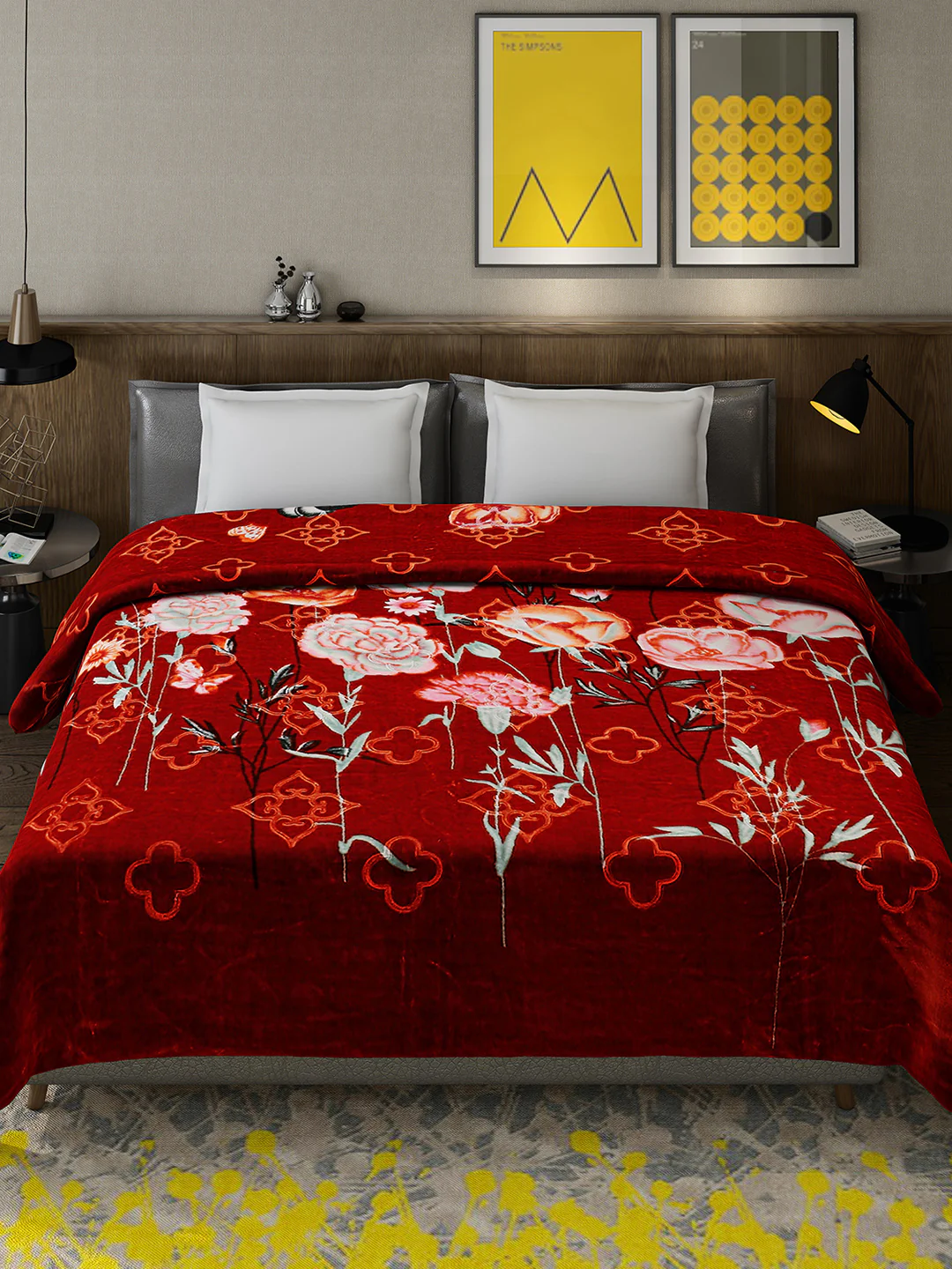 Printed Double Bed 909 GSM Blanket for Heavy Winter -2 Ply (Weight 4.8 kg) - Image 2