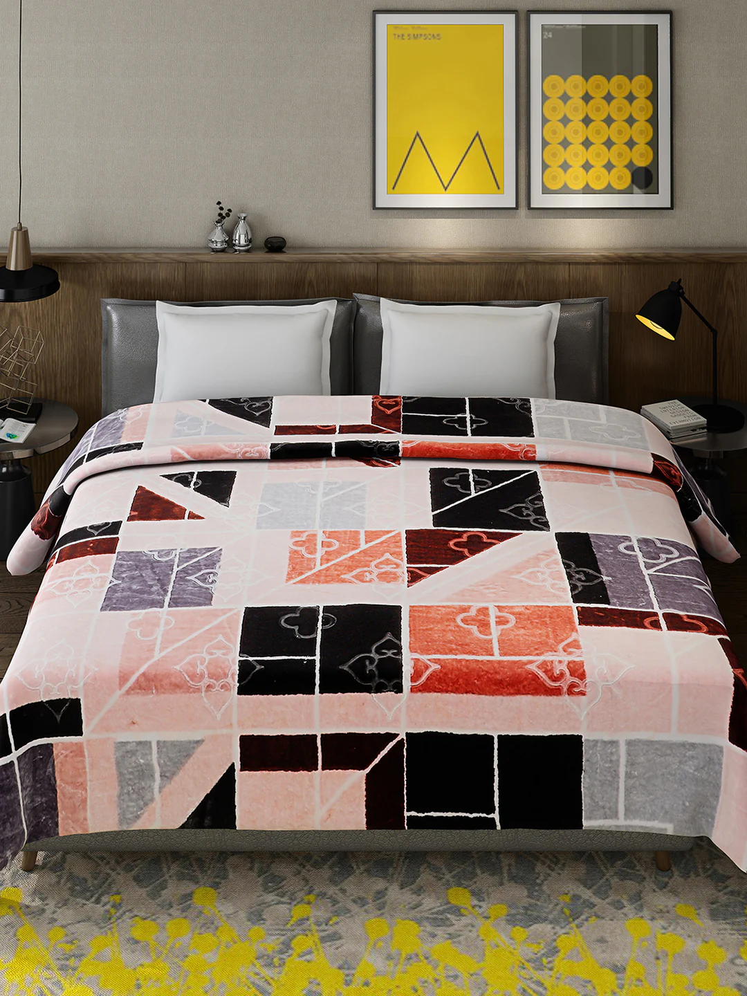 Printed Double Bed 909 GSM Blanket for Heavy Winter -2 Ply (Weight 4.8 kg) - Image 2