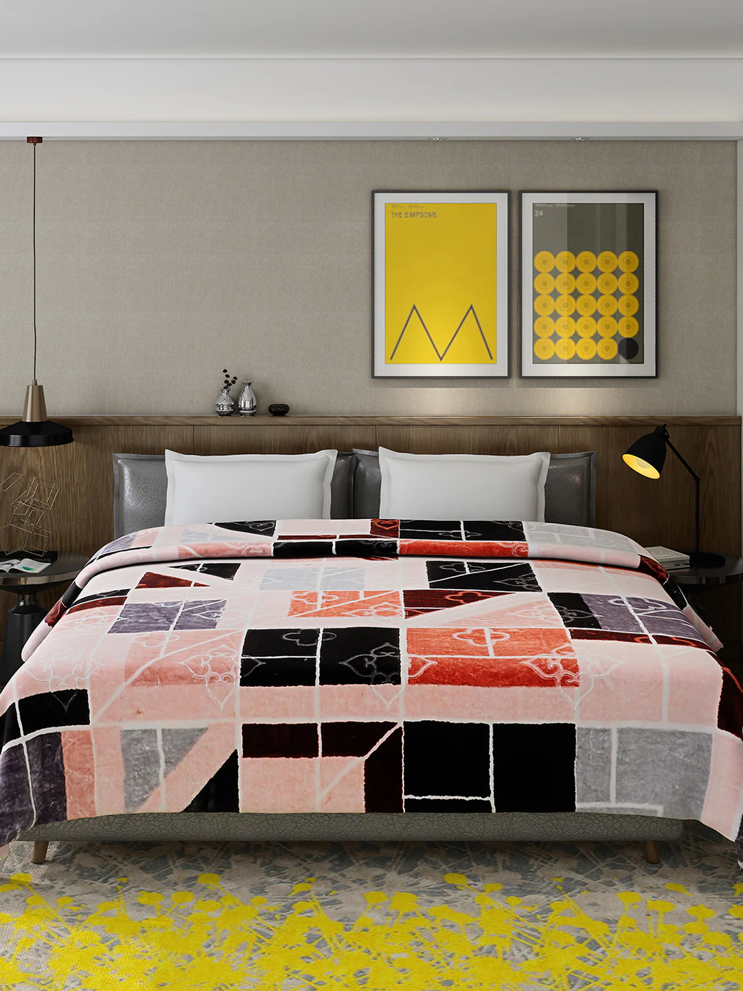 Printed Double Bed 909 GSM Blanket for Heavy Winter -2 Ply (Weight 4.8 kg) - Image 3