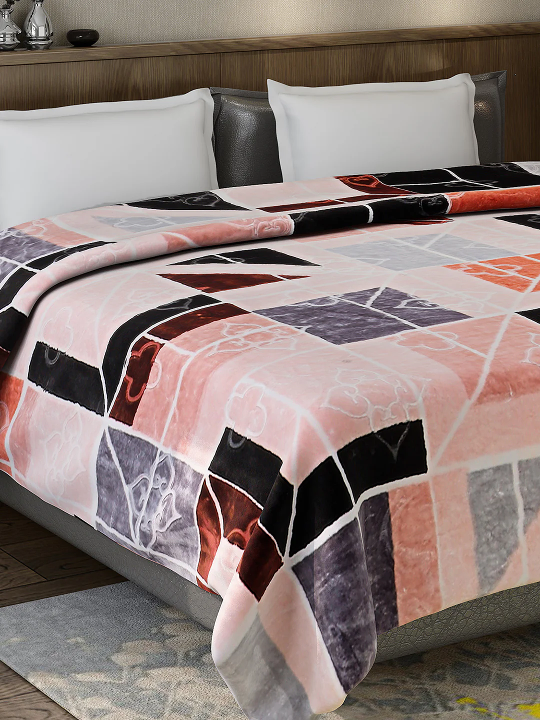 Printed Double Bed 909 GSM Blanket for Heavy Winter -2 Ply (Weight 4.8 kg) - Image 4