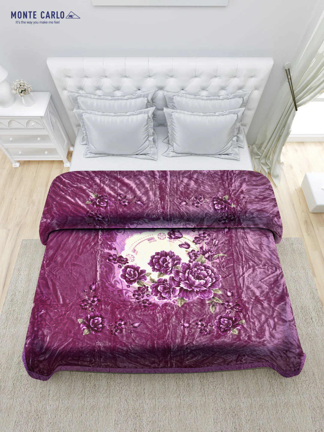 Printed Double Bed 947 GSM Blanket Angel Gold 1 Ply (Weight 5 kg) - Image 4