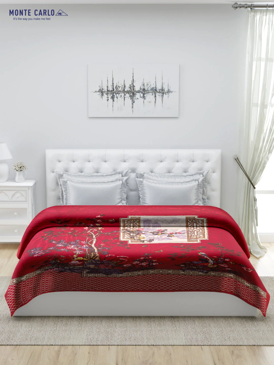Printed Double Bed 947 GSM Blanket Angel Gold 1 Ply (Weight 5 kg) - Image 2