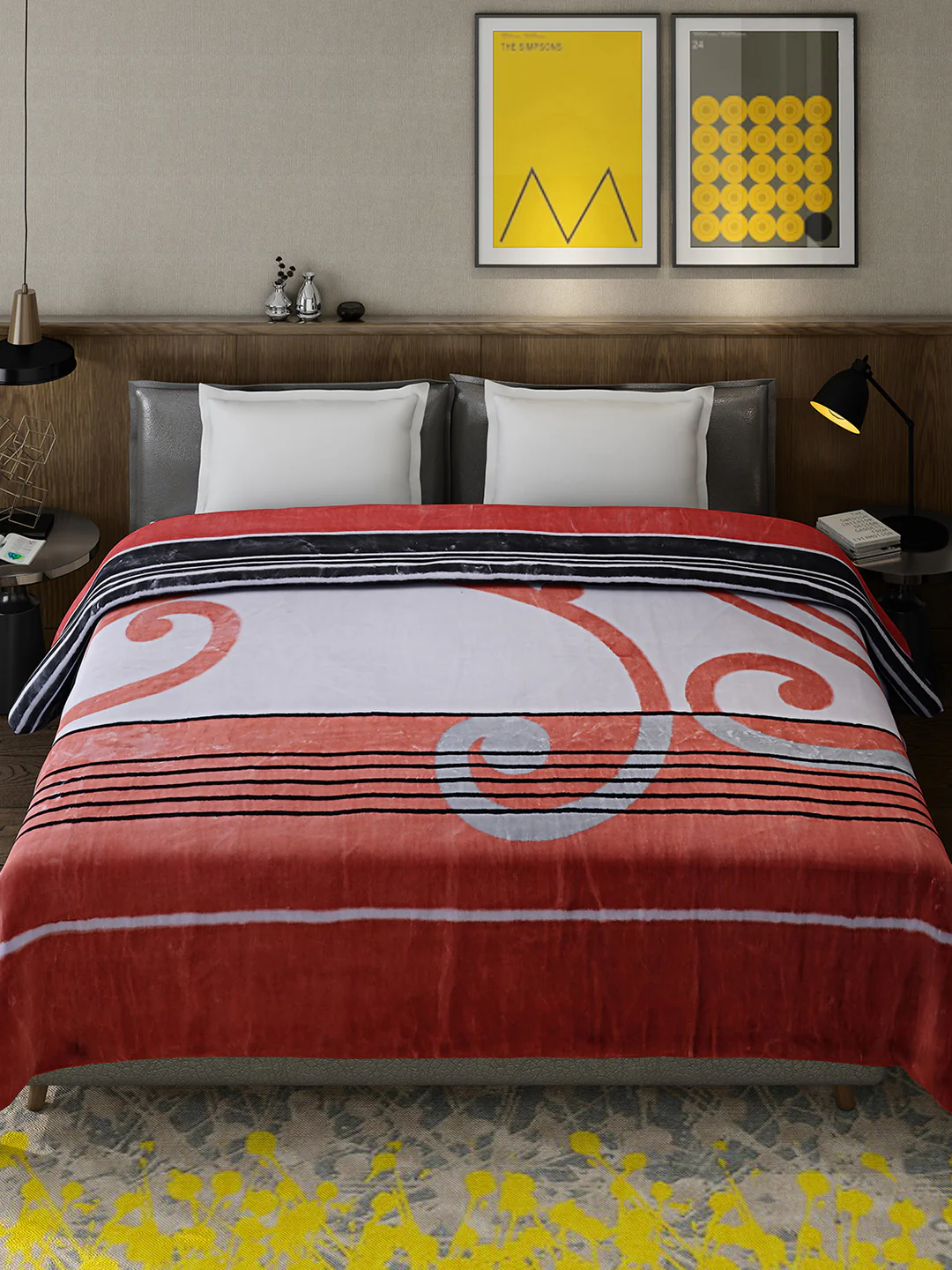 Printed Double Bed 947 GSM Blanket for Heavy Winter -1 Ply (Weight 5 kg) - Image 2