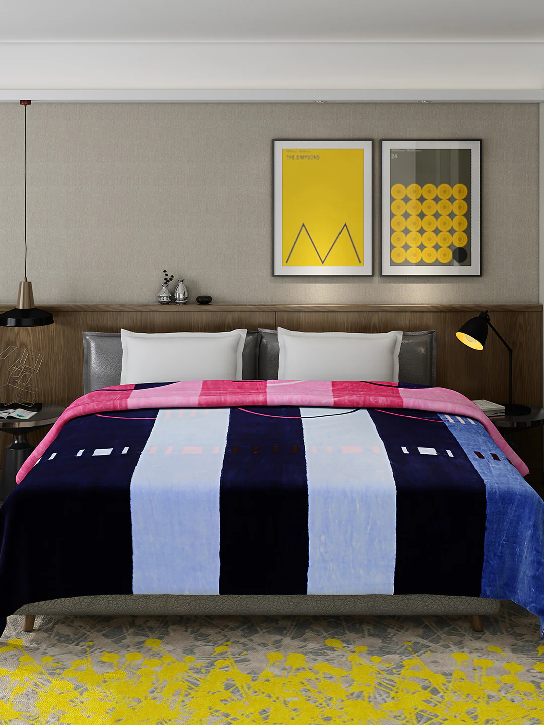 Printed Double Bed 947 GSM Blanket for Heavy Winter -1 Ply (Weight 5 kg) - Image 3