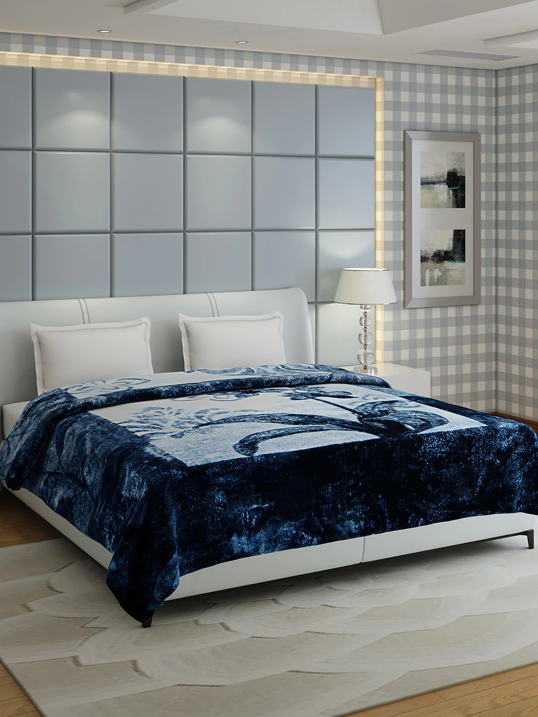 Printed Double Bed 947 GSM Blanket Hunter 2 Ply (Weight 5 kg) - Image 2