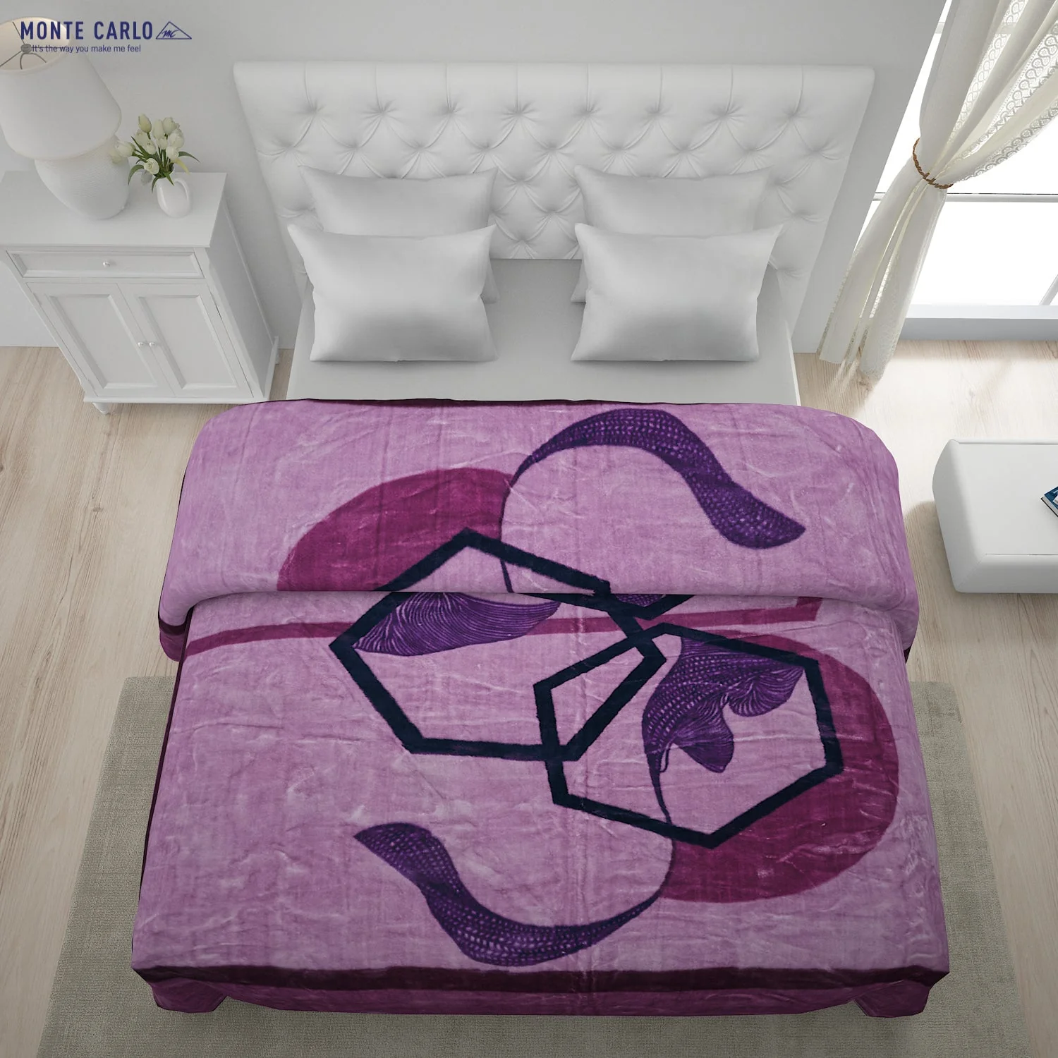 Printed Double Bed 947 GSM Blanket Hunter 2 Ply (Weight 5 kg) - Image 4