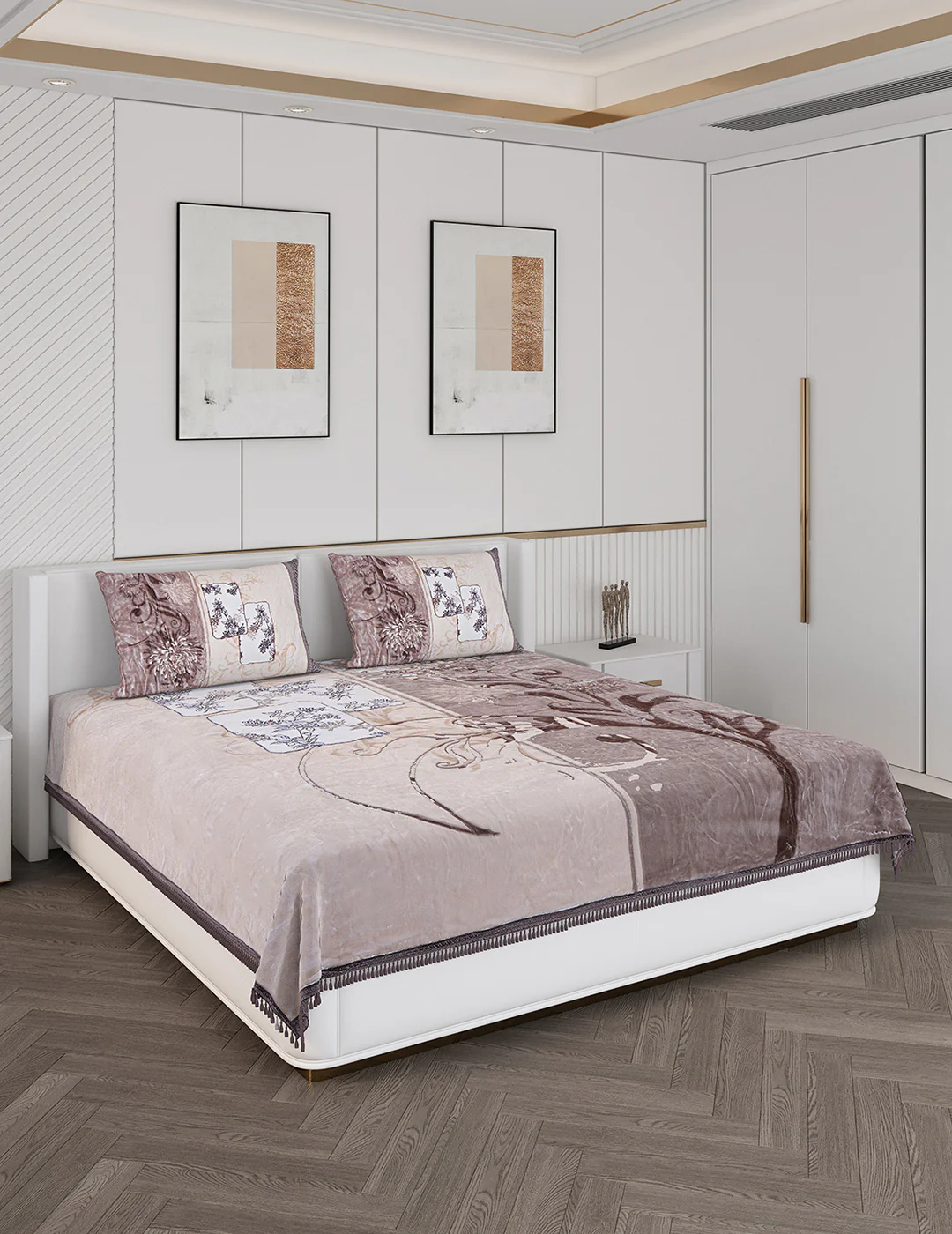 Printed Double Bed Bedding Set - Image 4