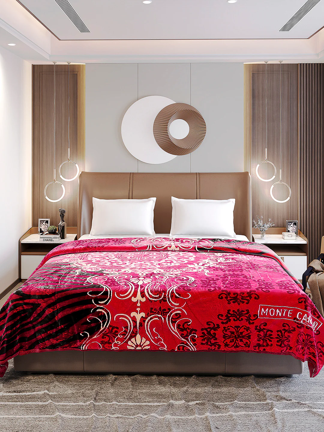 Printed Double Bed Blanket 1 Ply, 550 GSM, 2.8 kg (Roman Plus) - Image 2