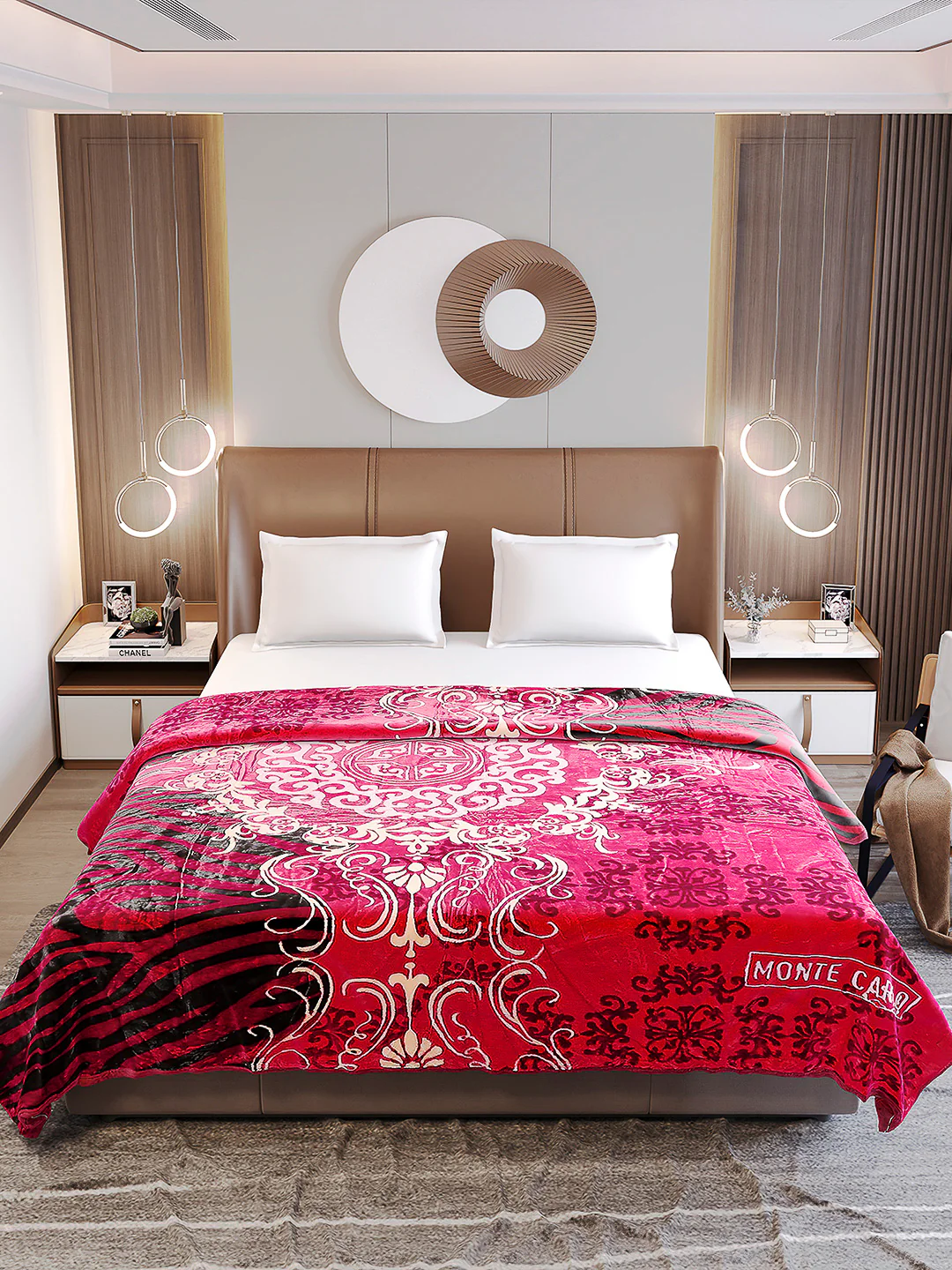 Printed Double Bed Blanket 1 Ply, 550 GSM, 2.8 kg (Roman Plus) - Image 3