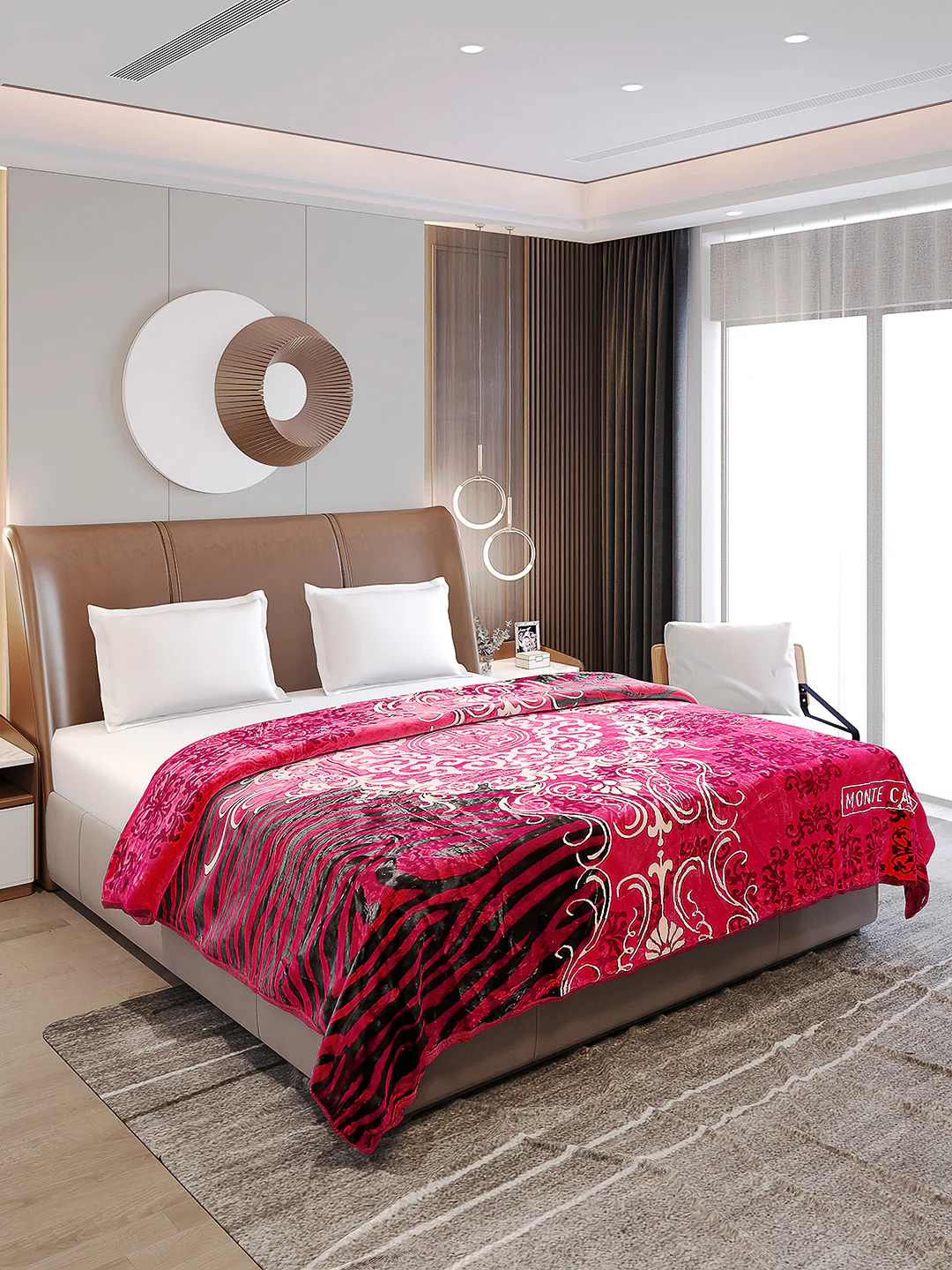 Printed Double Bed Blanket 1 Ply, 550 GSM, 2.8 kg (Roman Plus) - Image 4