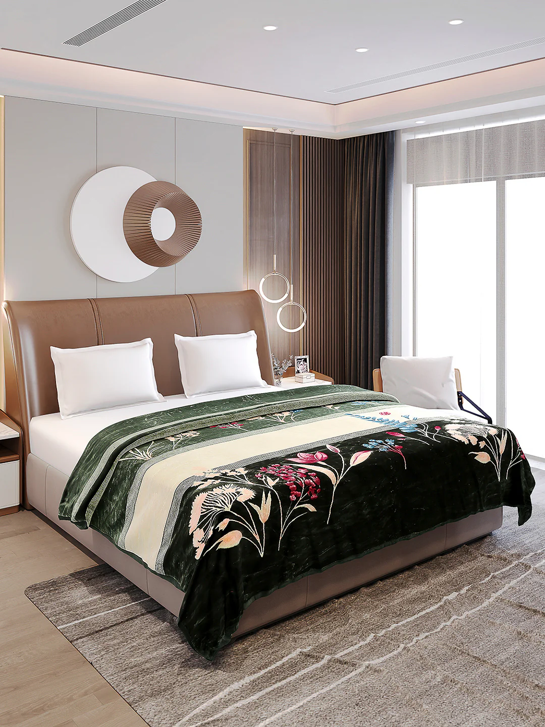 Printed Double Bed Blanket 1 Ply, 550 GSM, 2.9 kg (Roman) - Image 4