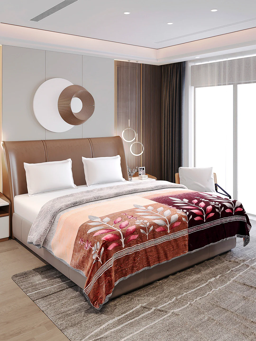 Printed Double Bed Blanket 1 Ply, 550 GSM, 2.9 kg (Roman) - Image 4