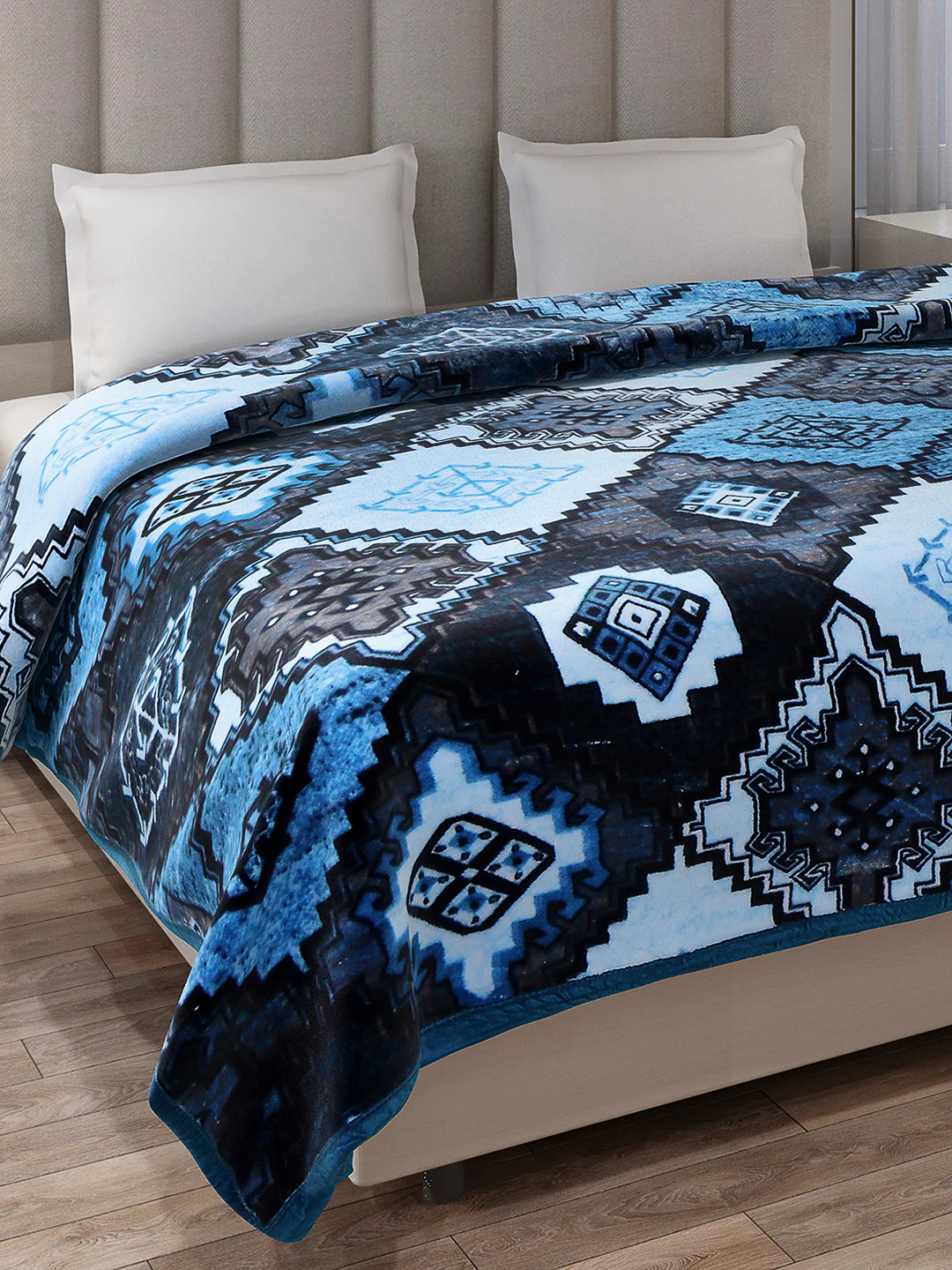 Printed Double Bed Blanket 1 Ply, 600 GSM, 3.2 kg (Denny)