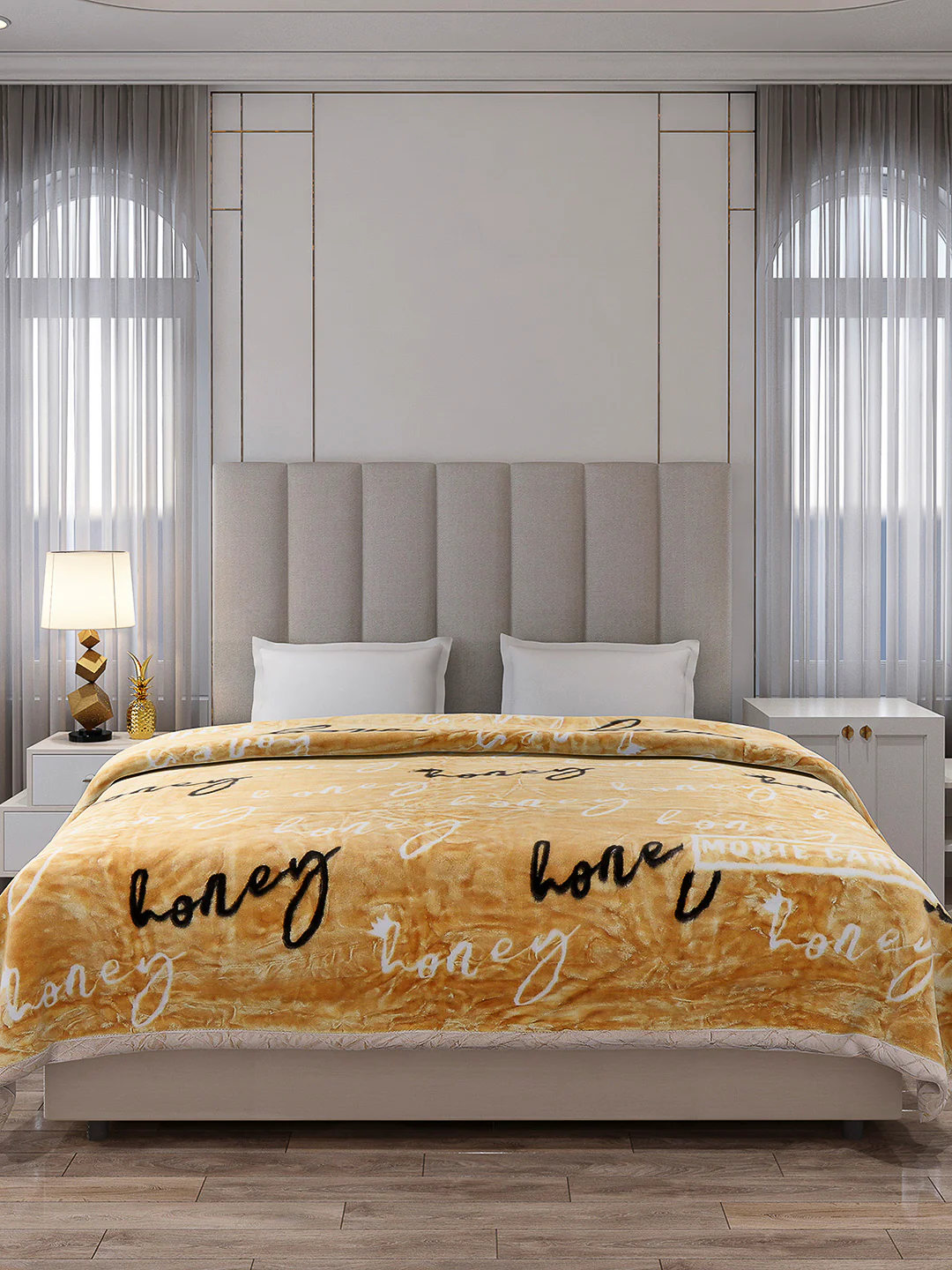 Printed Double Bed Reversible Blanket 2 Ply, 570 GSM, 3 kg (Royalgold Plus) - Image 2