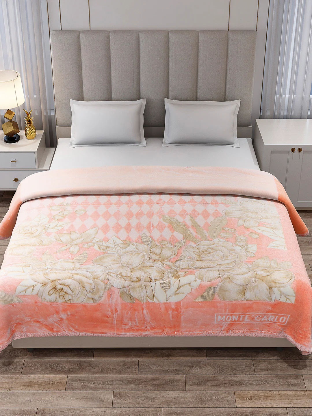 Printed Double Bed Reversible Blanket 2 Ply, 850 GSM, 4.5 kg (Uphar) - Image 3