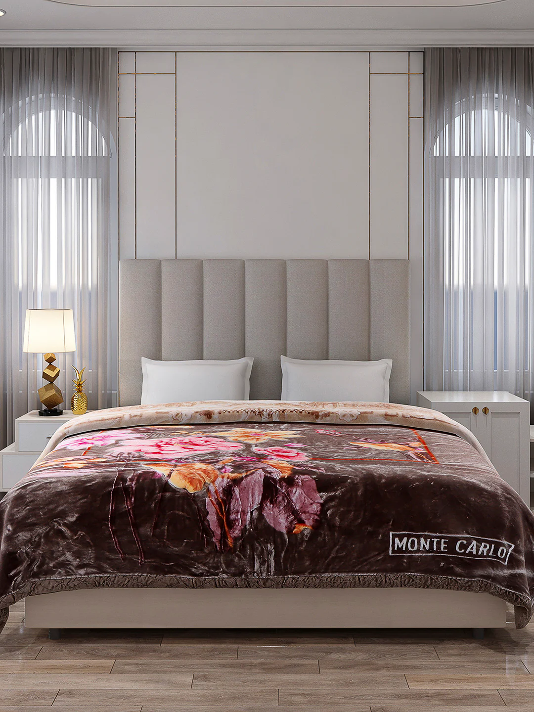 Printed Double Bed Reversible Blanket 2 Ply, 850 GSM, 4.5 kg (Uphar) - Image 2