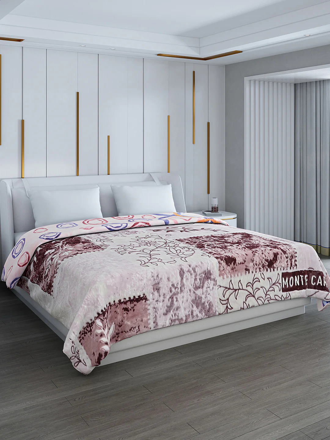 Printed Double Bed Reversible Blanket 2 Ply, 853 GSM, 4.5 kg (Tohfa) - Image 5