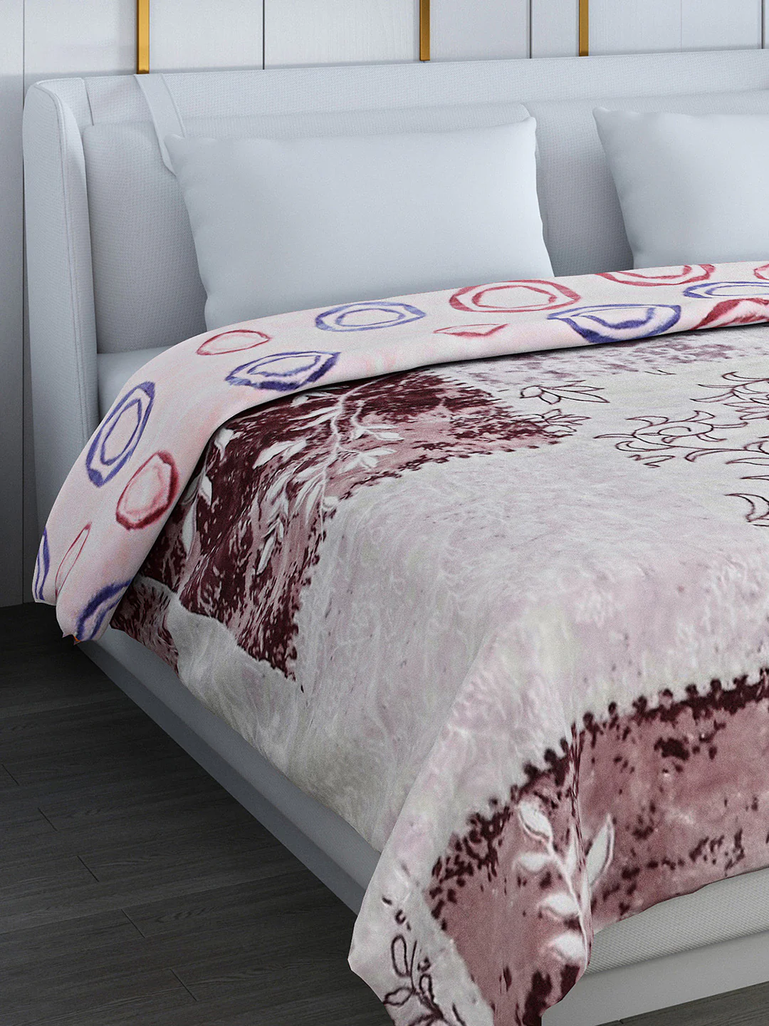 Printed Double Bed Reversible Blanket 2 Ply, 853 GSM, 4.5 kg (Tohfa) - Image 6
