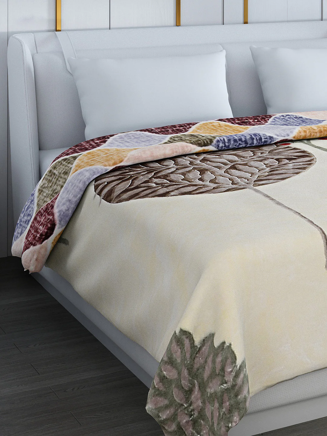 Printed Double Bed Reversible Blanket 2 Ply, 853 GSM, 4.5 kg (Tohfa) - Image 6