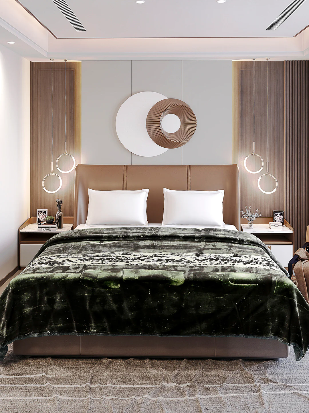 Printed Double Bed Reversible Blanket 2 Ply, 872 GSM, 4.6 kg (Moonvalley) - Image 2