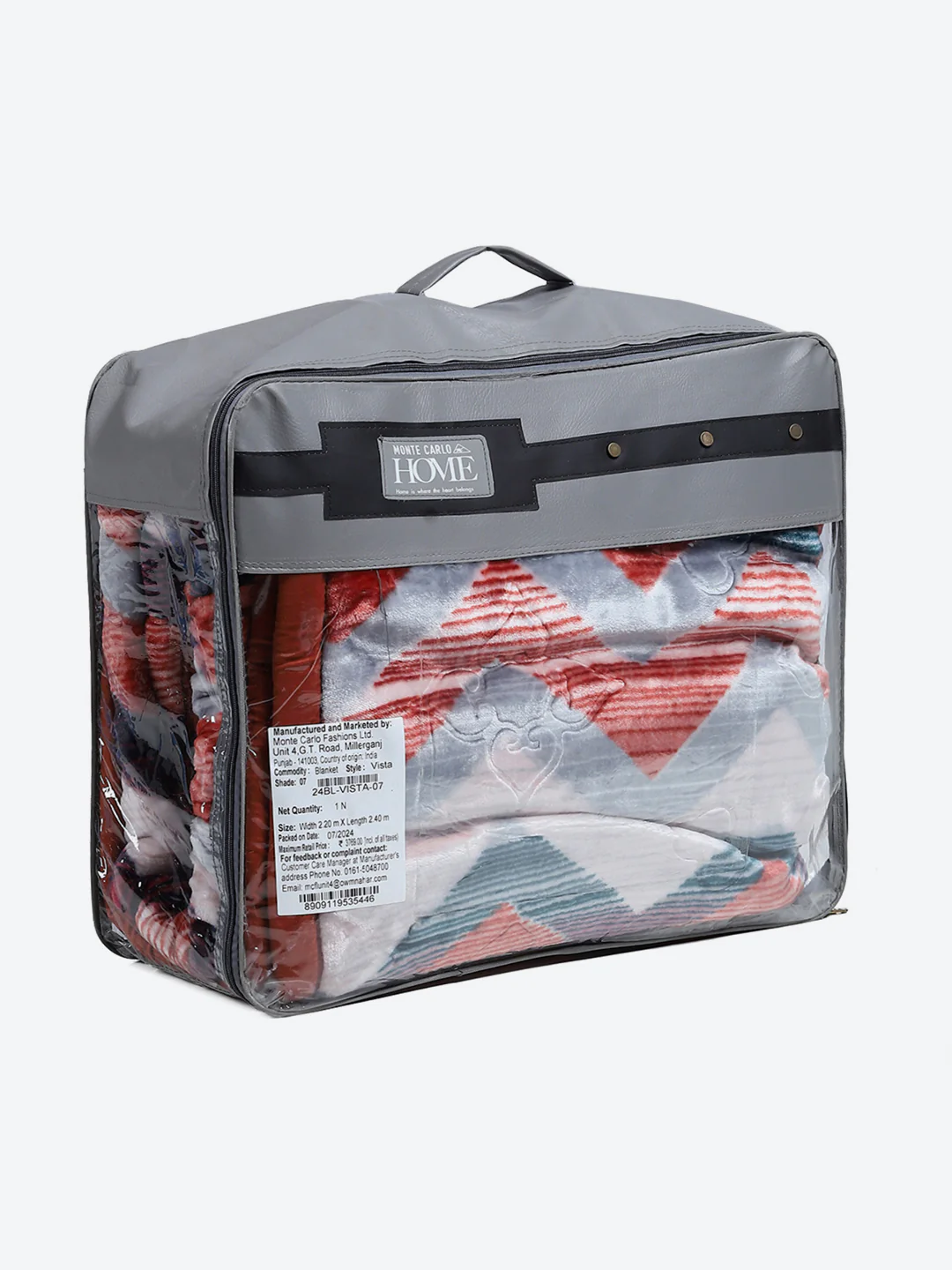 Printed Double Bed Reversible Blanket 2 Ply, 910 GSM, 4.8 kg (Vista) - Image 8