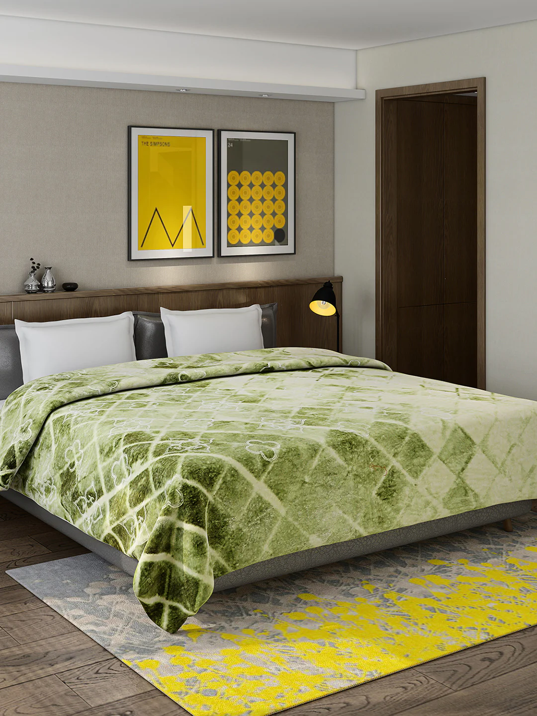 Printed Double Bed Reversible Blanket 2 Ply, 910 GSM, 4.8 kg (Vista) - Image 2