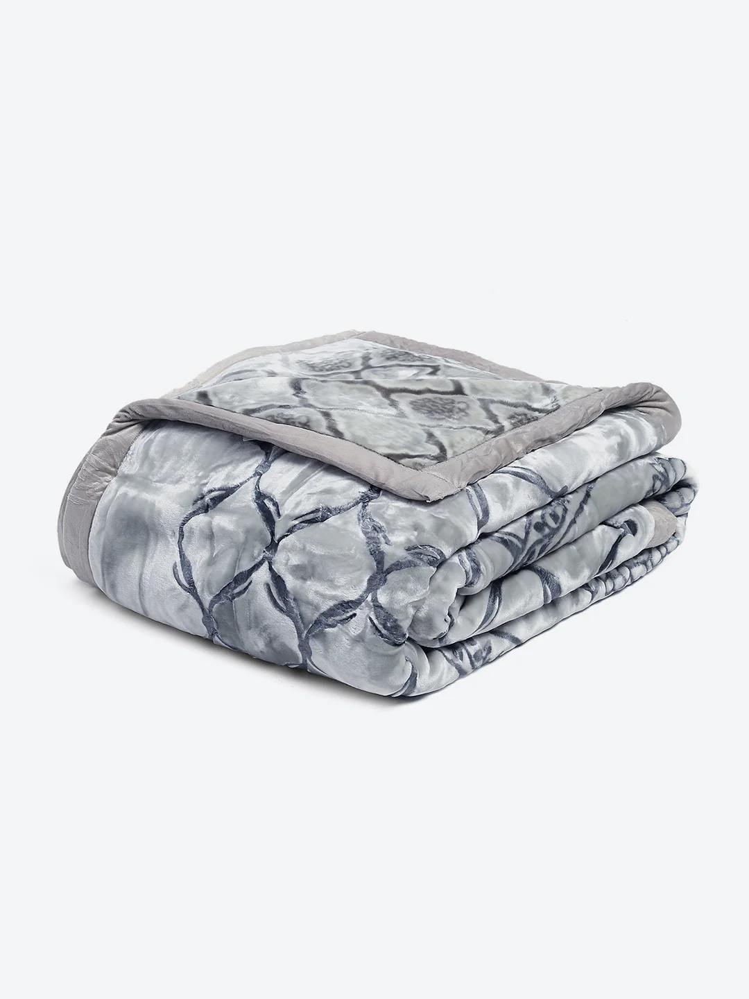 Printed Double Bed Reversible Blanket 2 Ply, 947 GSM, 5 kg (Rusty) - Image 5